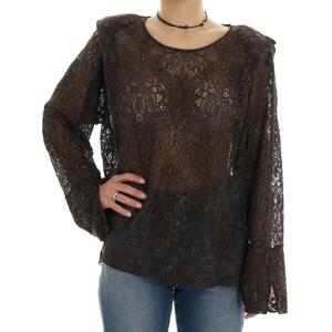 BLUSA IN PIZZO MORO